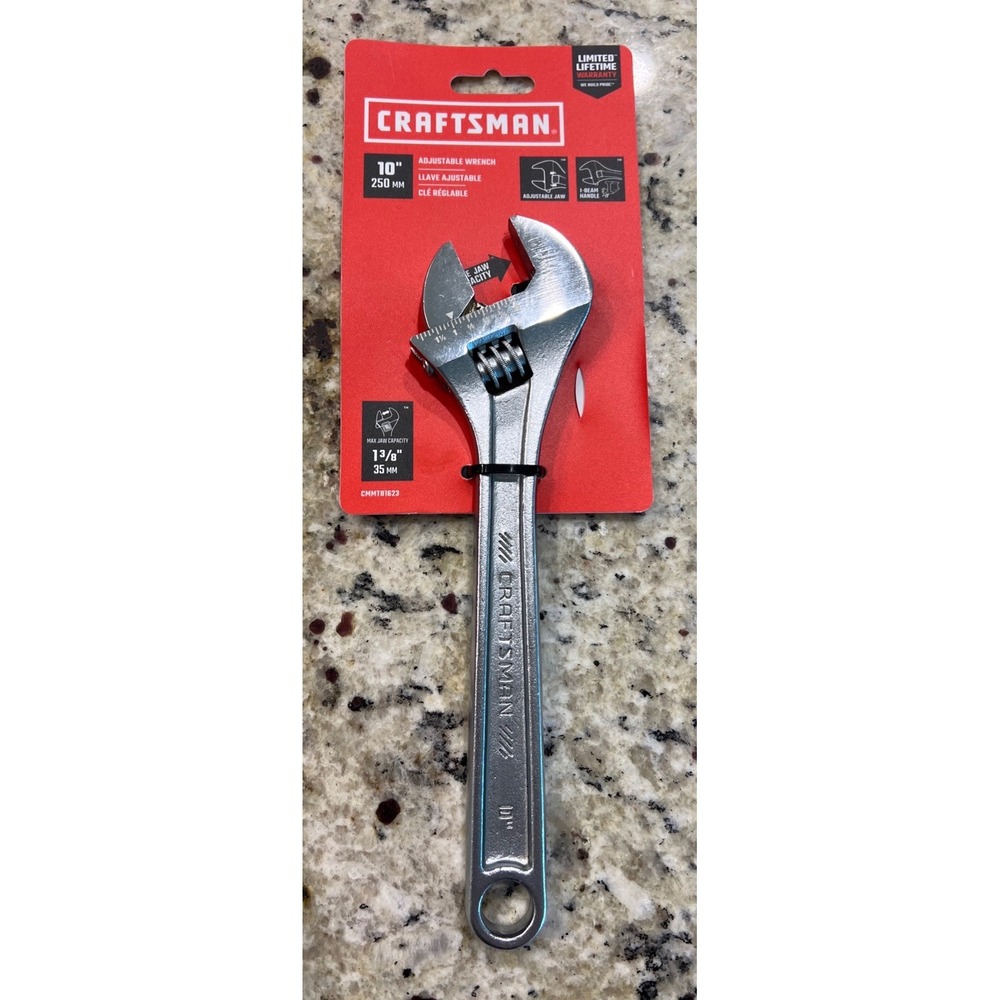 Craftsman 10 Inch Adjustable Wrench 250mm Forged Steel I-Beam Handle CMMT81623